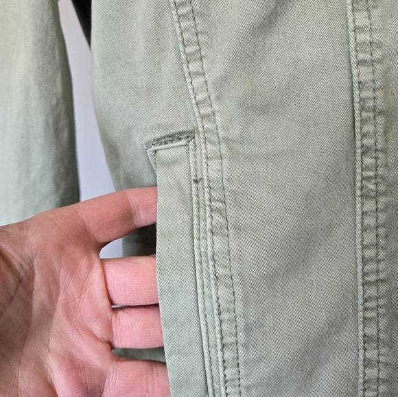 TOM TAILOR Soft Green Cotton Denim Jacket. Size Large - Picture 3 of 13
